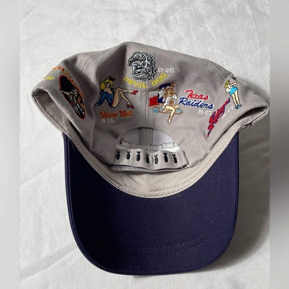Commemorative Air Force Bomber Command Strapback Hat Cap USA Patches And Pin - Picture 4 of 4